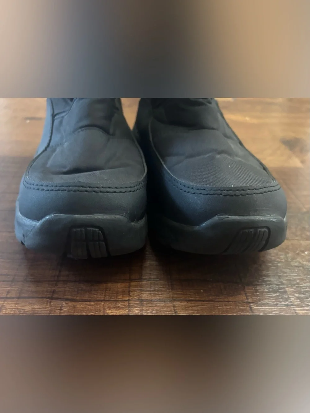 Polaredge boy youth big kids Black Zip winter snow boots  quilted Sz 6 black